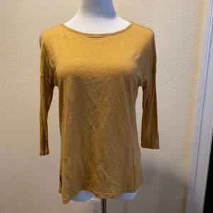 Lou & Grey 100% Linen 3/4 sleeve knit top